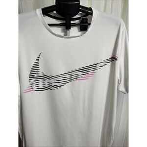 Nike Men's Hyper Dry Graphic Tee ~ X- Large Black Pink